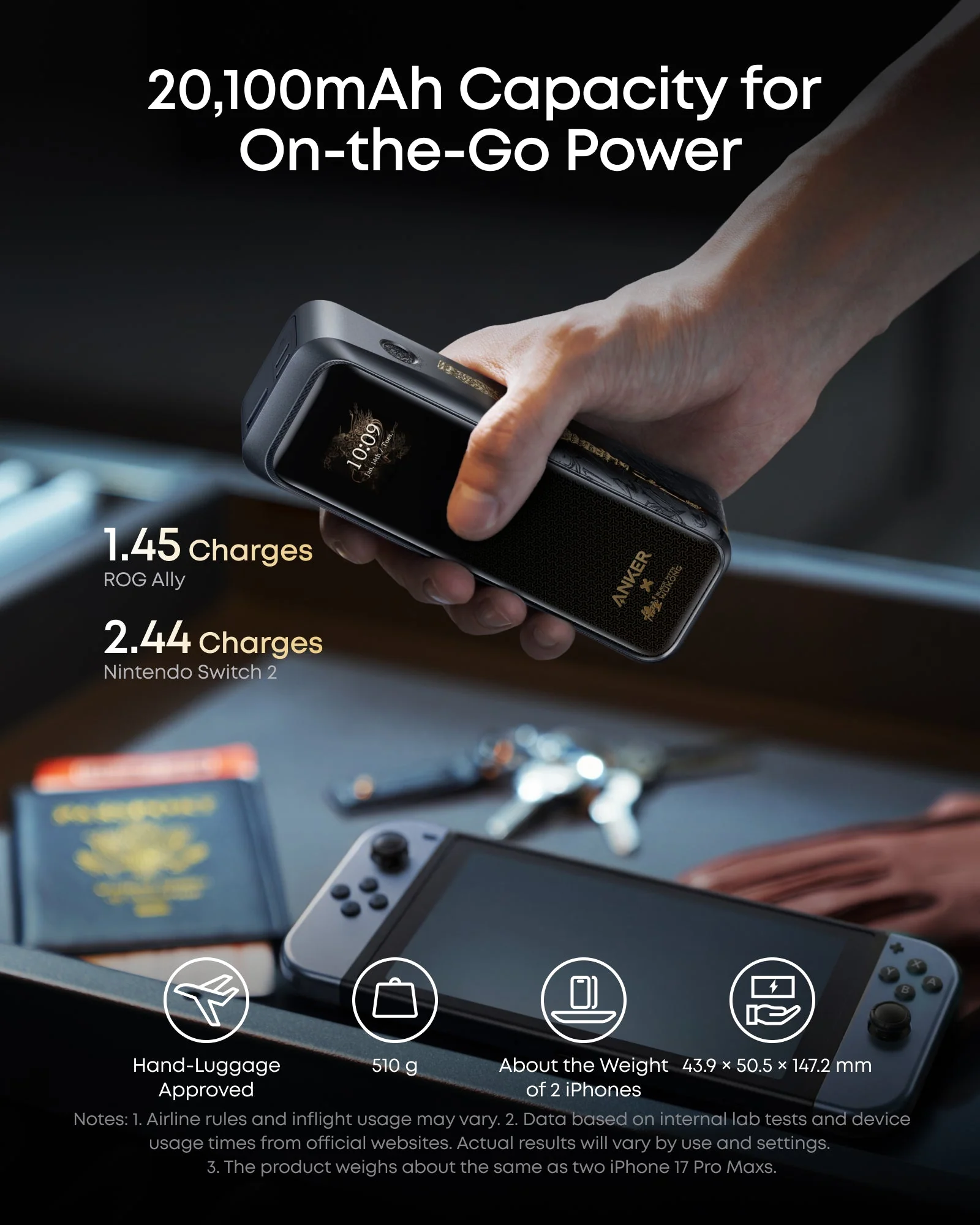 Anker Prime Power Bank (20K, 220W) Black Myth: Wukong Limited Edition - Image 3