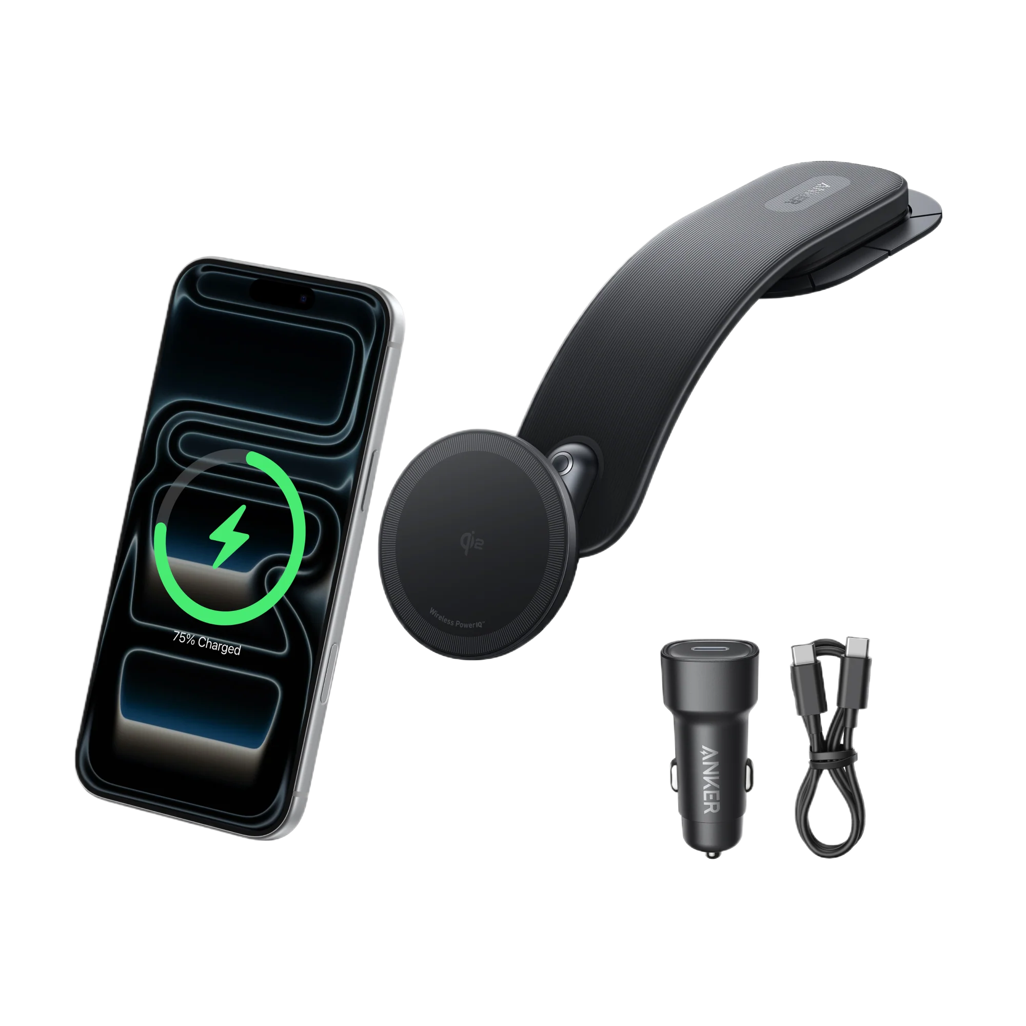 Anker Nano Wireless Car Charger (Magnetic, Detachable Pad)