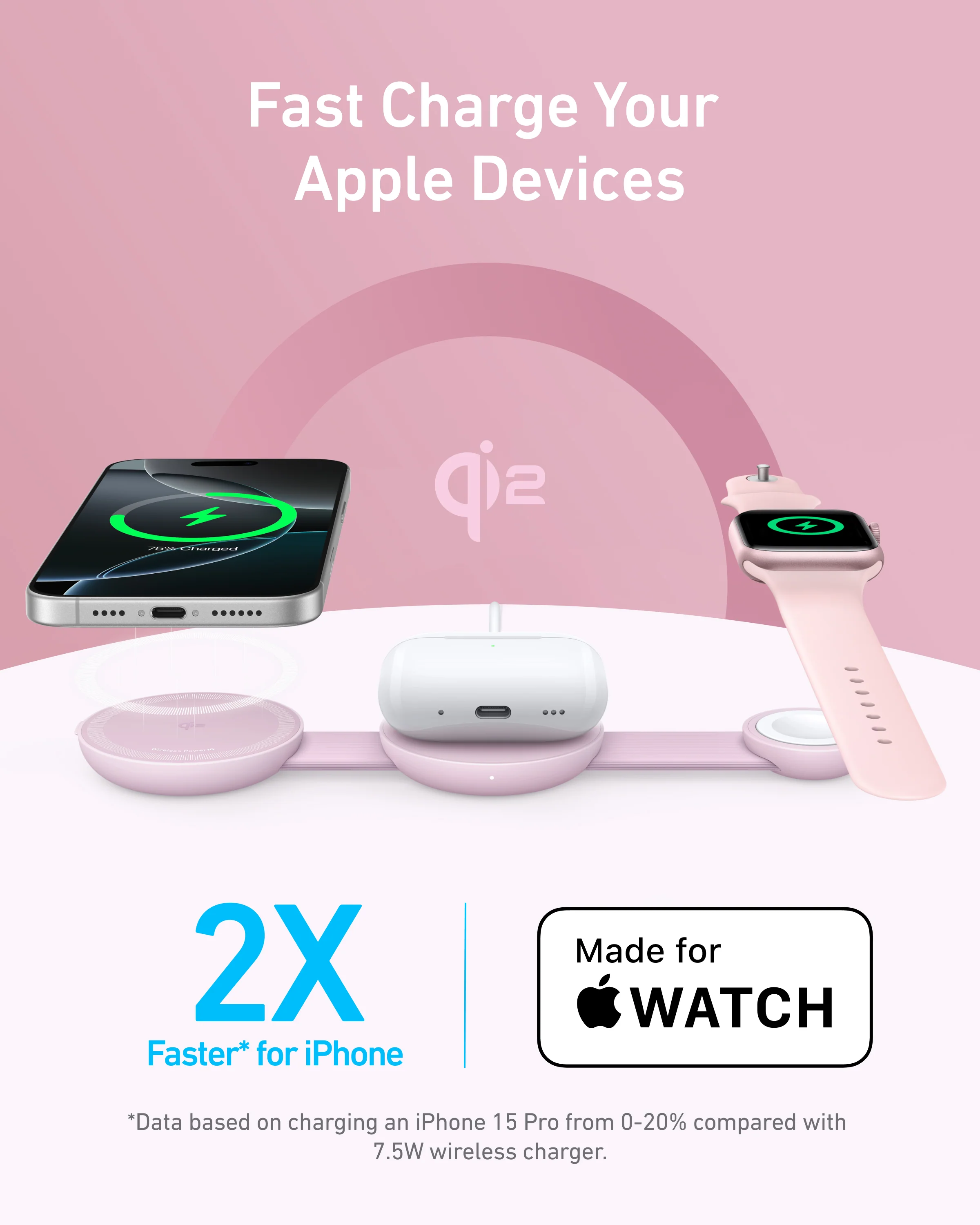 Anker MagGo Wireless Charging Station (3-in-1, Foldable Pad) - Image 11