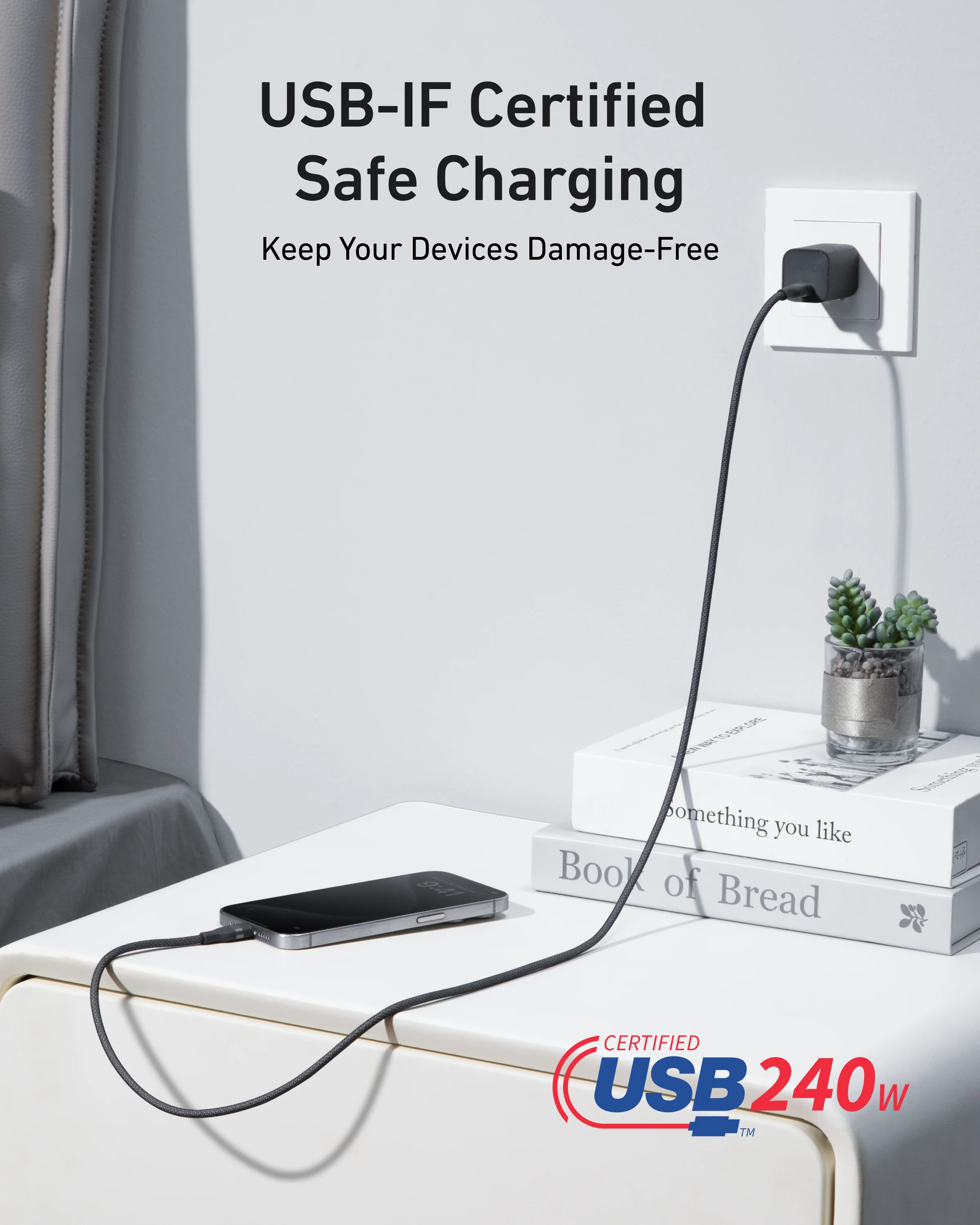 Anker USB-C to USB-C Cable (240W, Upcycled-Braided) - Image 11