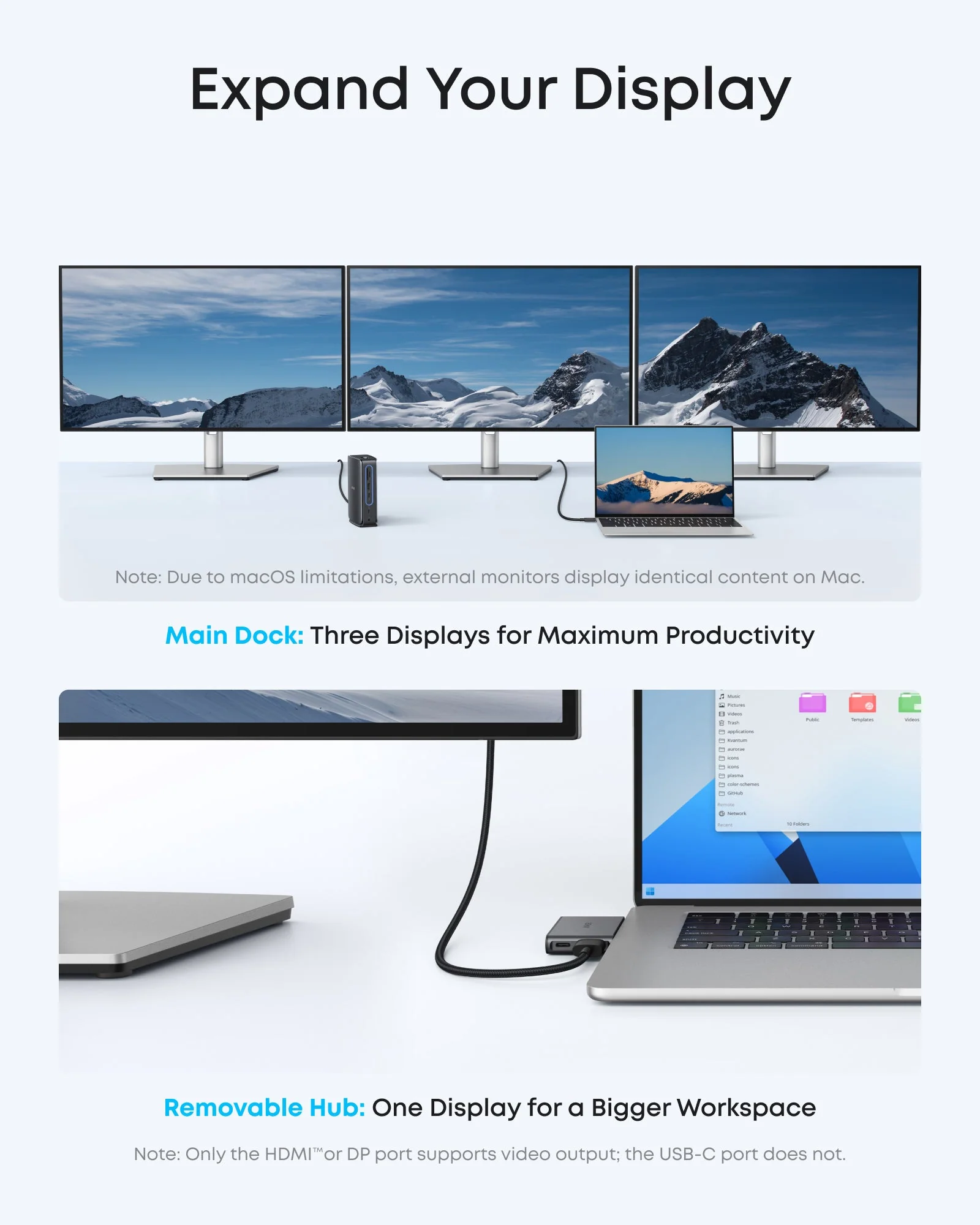 Anker Nano Docking Station (13-in-1, Triple Display, Built-In Removable Hub) - Image 6