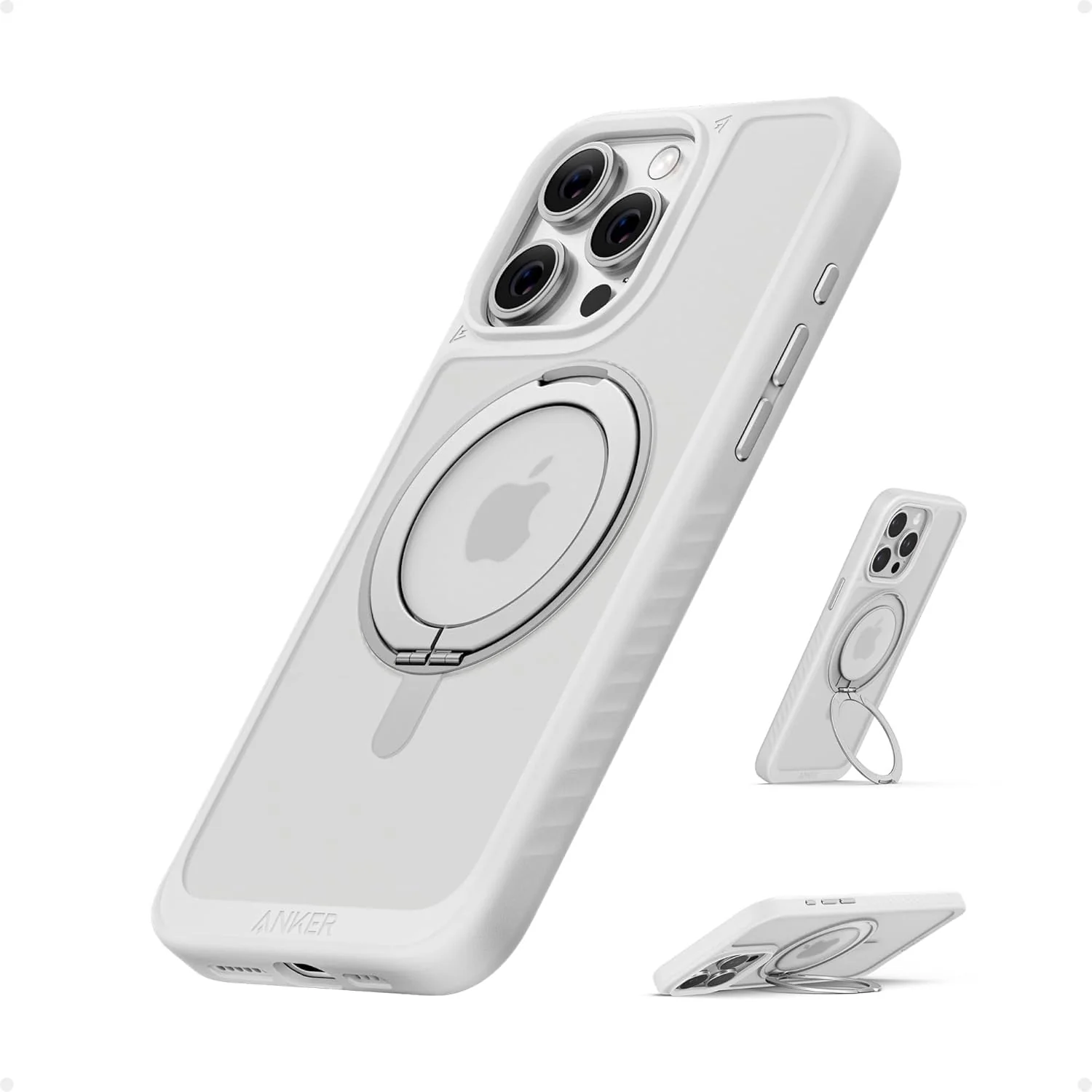 Anker MagGo Magnetic Case with Stand (360° Ring Stand, For iPhone)-Black Stone-iPhone 16 Pro - Image 19