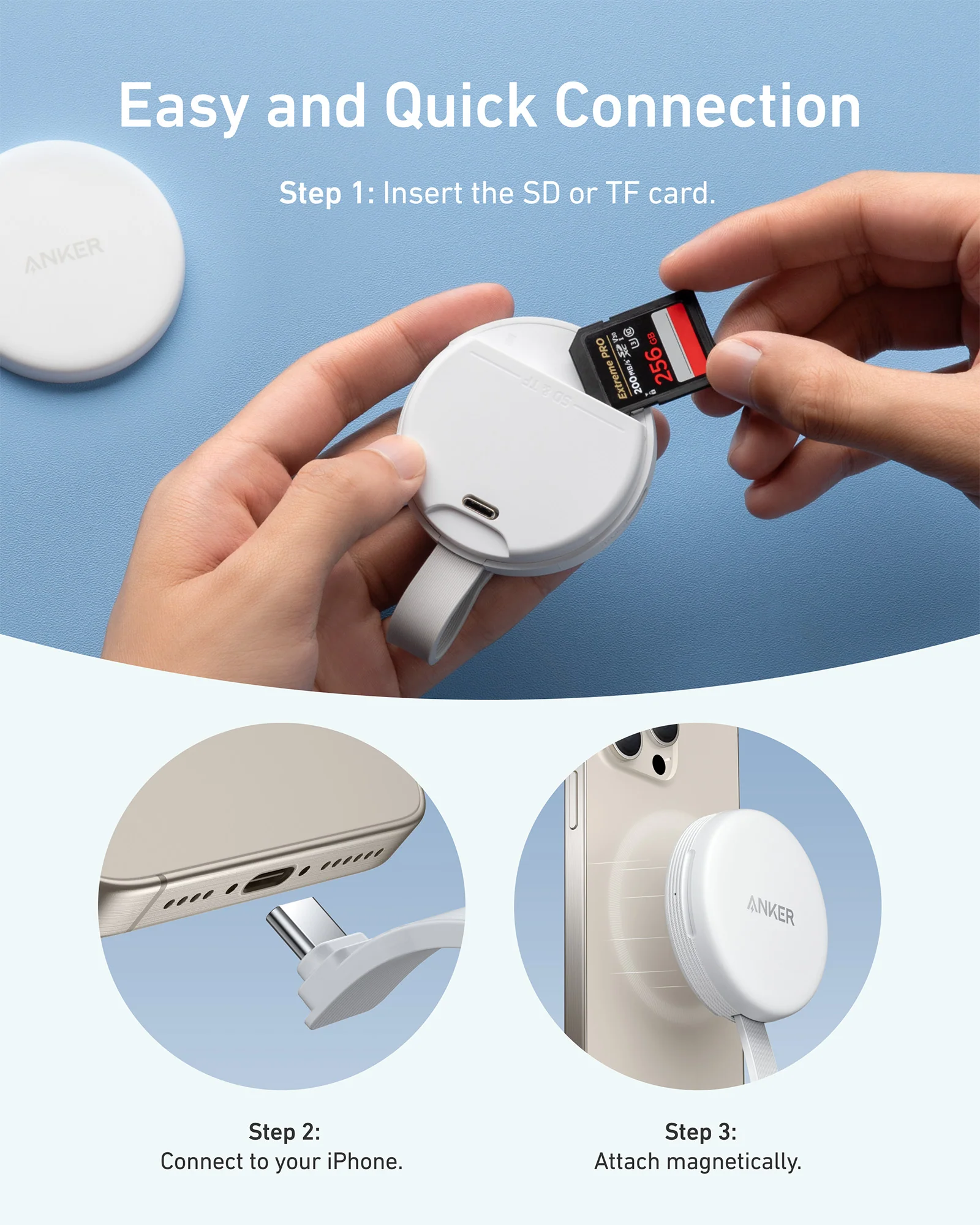 Anker MagGo USB-C Adapter (3-in-1, 10Gbps, For iPhone) - Image 14