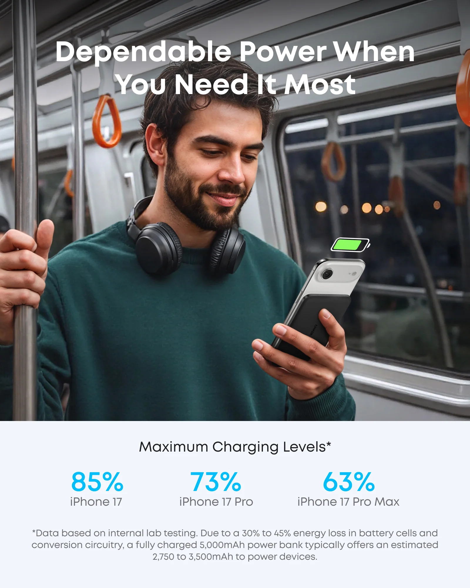Anker Nano Power Bank, 5,000mAh Wireless Charger, Ultra-Slim, 15W Fast Charging｜2-Pack - Image 7
