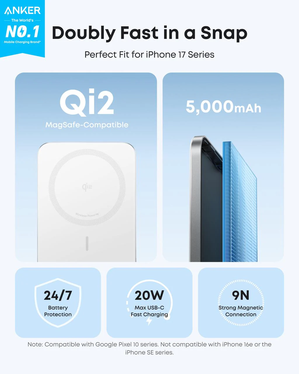 Anker Nano Power Bank, 5,000mAh Wireless Charger, Ultra-Slim, 15W Fast Charging｜2-Pack - Image 16