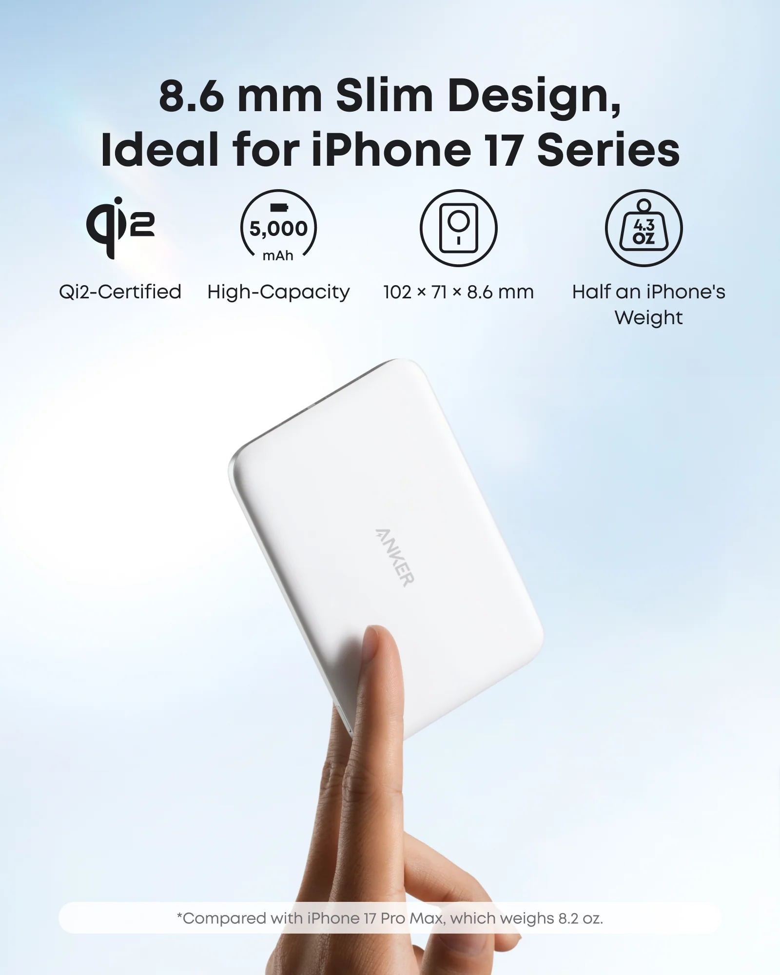 Anker Nano Power Bank, 5,000mAh Wireless Charger, Ultra-Slim, 15W Fast Charging｜2-Pack - Image 9