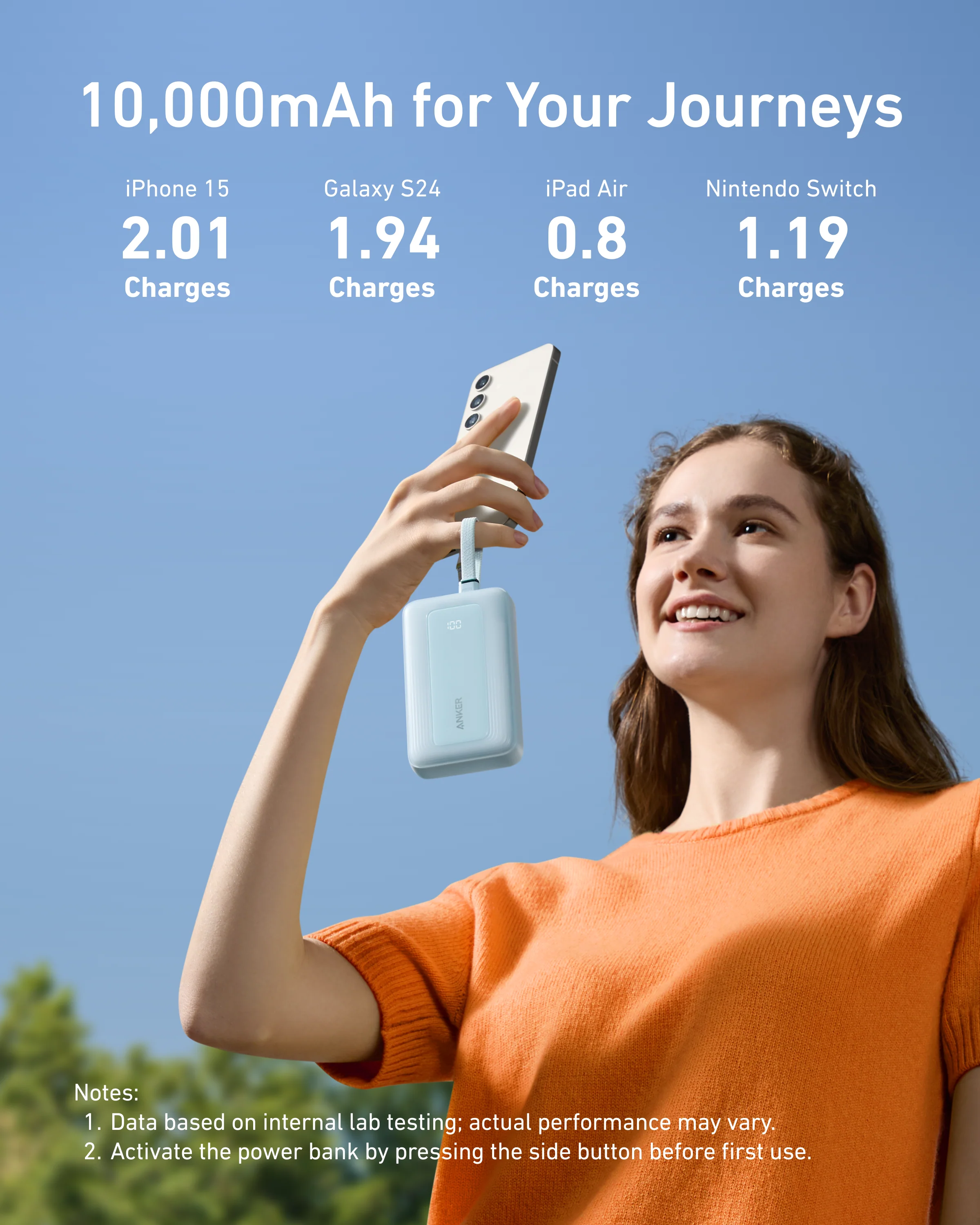 Anker Zolo Power Bank (10K, Built-In USB-C and Lightning Cable) + soundcore Liberty 5 | Noise Cancelling Earbuds, 2x Stronger Voice Reduction - Image 5