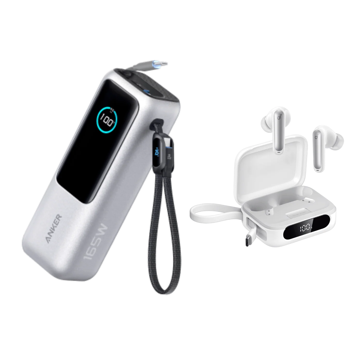 Anker Laptop Power Bank (25K, 165W, Built-In and Retractable Cables) + soundcore P41i | Noise Cancelling Earbuds with Portable Phone Charger (Built-in USB-C Cable) - Image 13