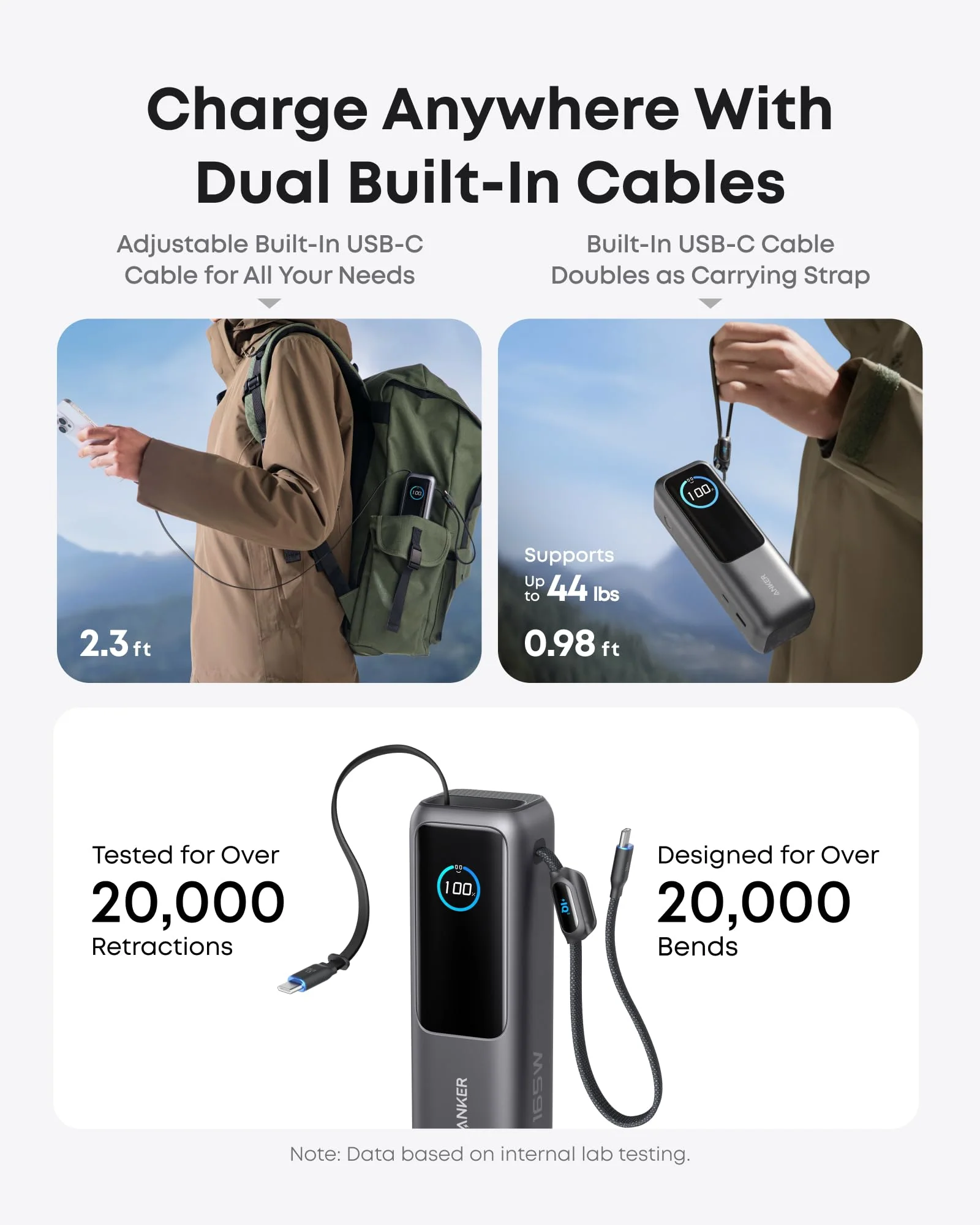 Anker Laptop Power Bank (25K, 165W, Built-In and Retractable Cables) + Liberty 4 NC | True-Wireless Noise Cancelling Earbuds - Image 4