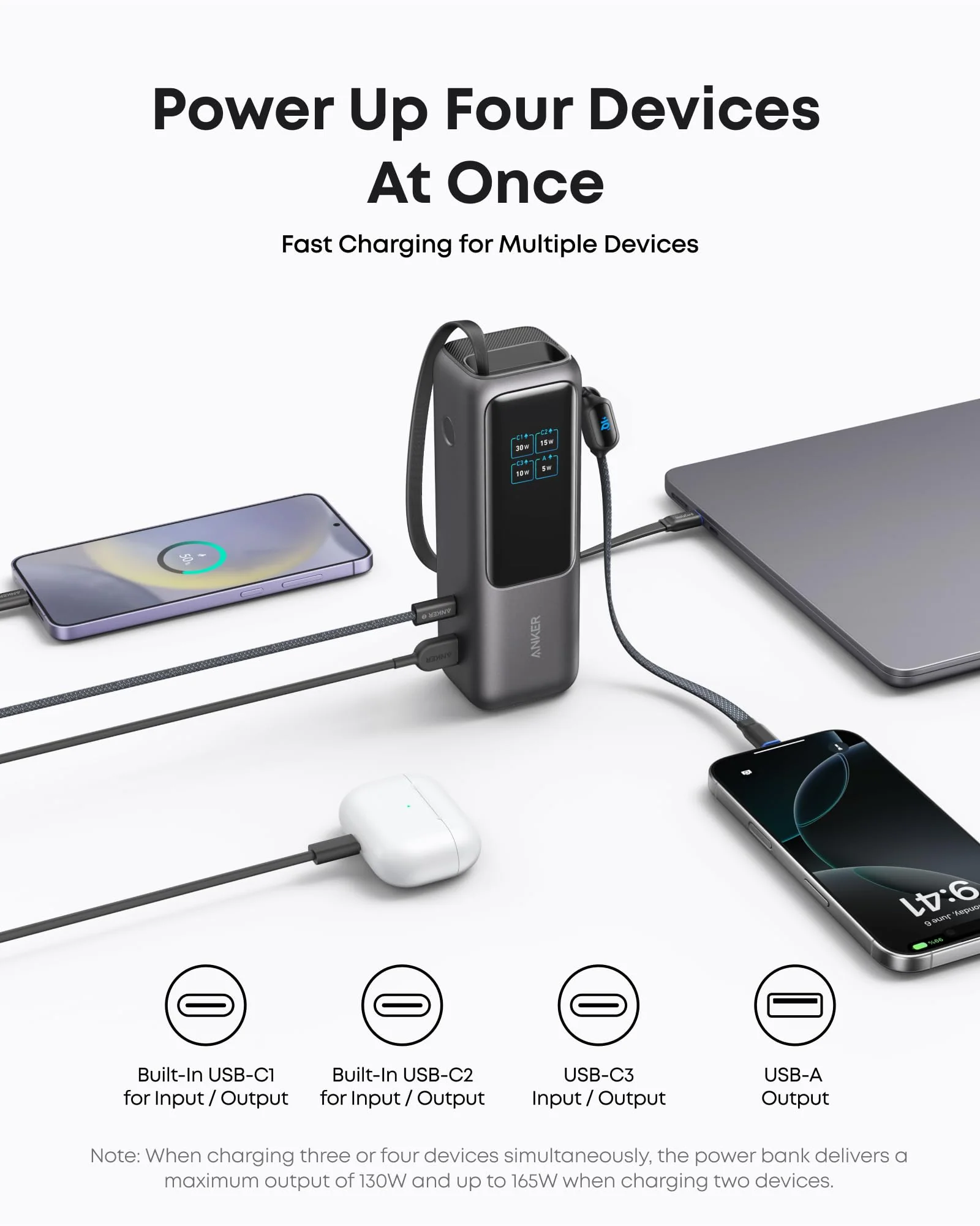 Anker Laptop Power Bank (25K, 165W, Built-In and Retractable Cables) + Liberty 4 NC | True-Wireless Noise Cancelling Earbuds - Image 6