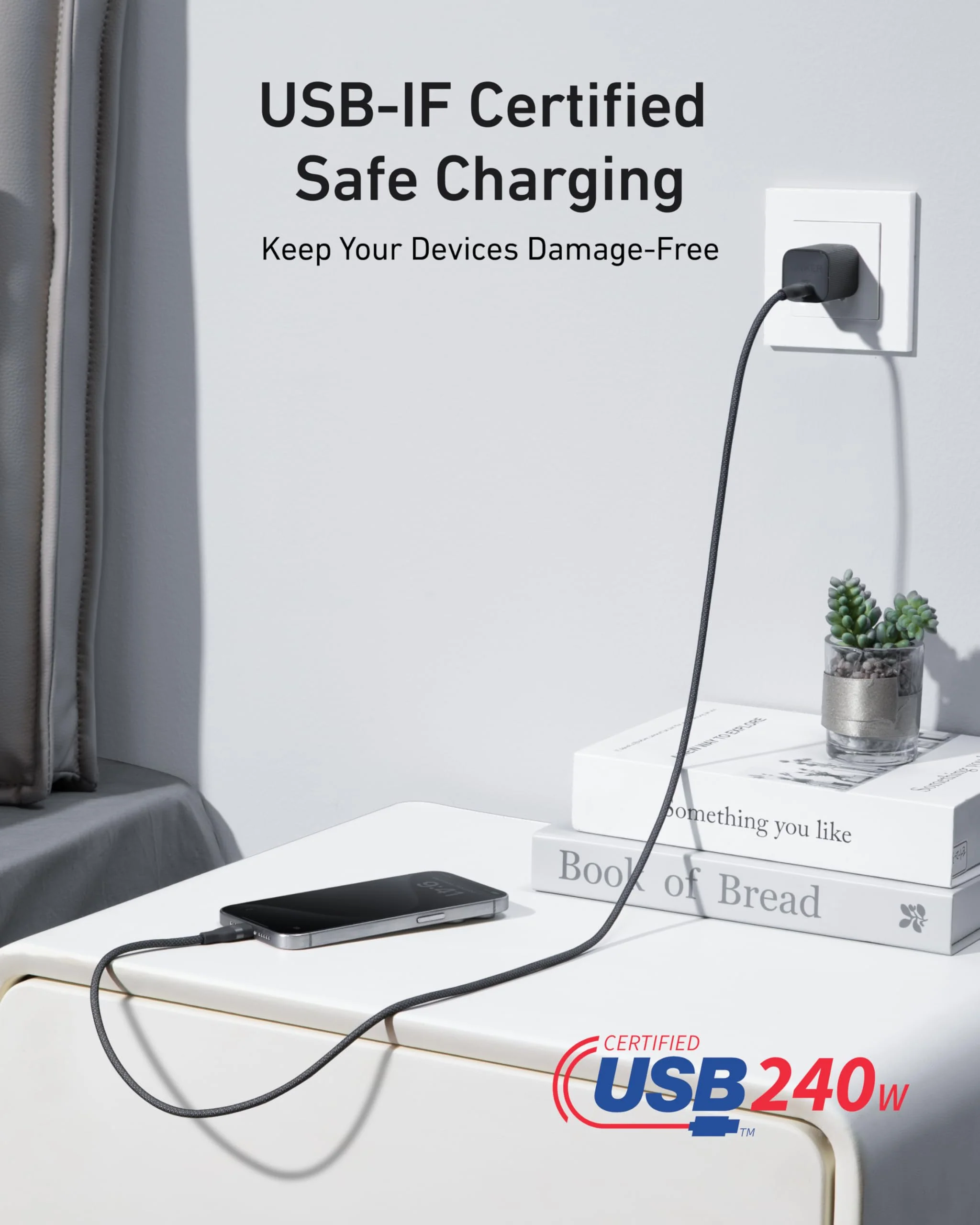 Anker USB-C to USB-C Cable (240W, Upcycled-Braided) - Image 41