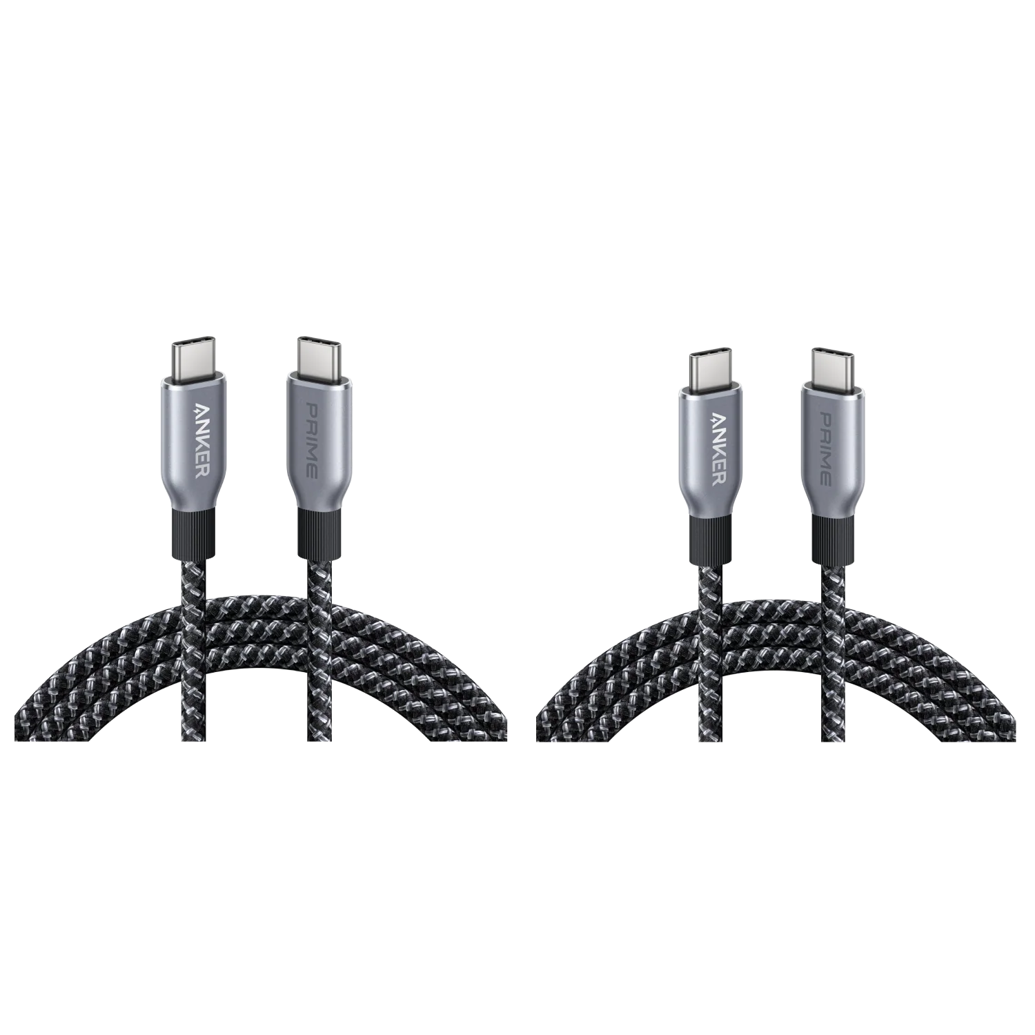 Anker Prime USB-C to USB-C Cable (240W, Upcycled-Braided) ｜2-Pack